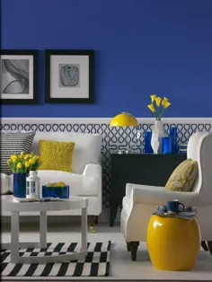 آبی-زرد-اتاق نشیمن-سوفی-رابینسون - سوفی رابینسون