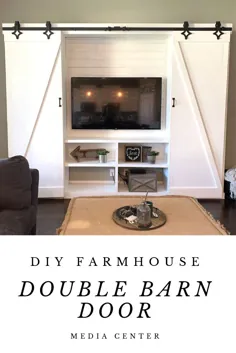 DIY Double Barn Door Center Entertainment - درب انبار دوتایی DIY