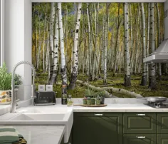 کاشی و سرامیک کلرادو آسپن نقاشی دیواری آشپزخانه سقوط پشت صفحه |  اتسی
