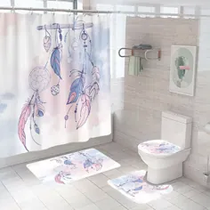 لیست جدید Dreamcatcher فرش حمام پرده حمام پوشش ضخیم درپوش توالت فرش حمام