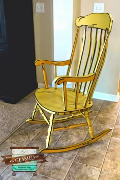 صندلی گهواره ای سه بعدی مصور - تلنگر مبلمان نقاشی شده با گچ!  به نظر می رسد درست از یک کتاب بیرون آمده است!