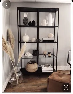 واحد قفسه VITTSJÖ ، قهوه ای سیاه ، شیشه ای ، عرض: 39 3/8 "- IKEA