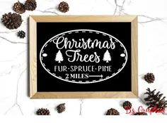 درختان کریسمس وینیل دکل تزئین کریسمس نقل قول های دیوار |  اتسی