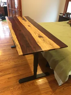 Live Edge ، Spalted Katalox Wood - ساخت میز ایستاده