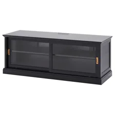واحد تلویزیون MALSJÖ با درهای کشویی ، رنگ آمیزی سیاه ، 63x18 7 / 8x23 1/4 "- IKEA