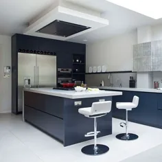آشپزخانه مدرن آبی سیاه |  تور آشپزخانه |  خانه ایده آل
