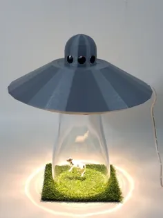 سفارشی سفینه سفارشی UFO Alien Abduction Desp Lamp |  اتسی