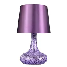 All the Rages Simple Designs LT3039-PRP Mosaic Gen Lamp Table، Purple |  بخیه