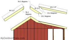 سقف شیروانی 10x12 با نقشه های سقف ایوان |  MyOutdoorPlans |  طرح ها و پروژه های رایگان نجاری ، DIY Shed ، Wooden Playhouse ، کلاه فرنگی ، Bbq