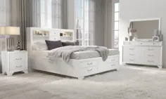 تختخواب کامل جوردین سفید jordyn مبلمان جهانی تختخوابهای کامل آمریکا