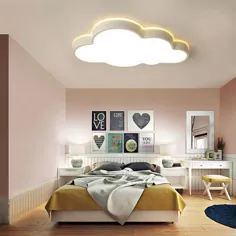 21.5 "Cloud Slim Panel Flush Mount Light چراغ سقفی LED اکریلیک شیک ساده به رنگ سفید برای اتاق کودک بزرگسال - چراغ های نزدیک به سقف