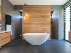 عاشق این ظاهر در حمام - کاشی های دیواری چوبی... - # حمام # عشق # پارچه #... - 2019 - حمام دی