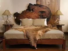 تختخواب روستایی - تخت چوبی طبیعی و تخت خواب چوبی