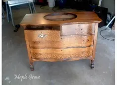 Antique Dresser Vanity را تبدیل کرد