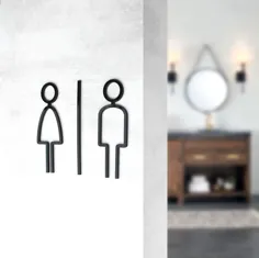 سرویس بهداشتی علامت توالت دستشویی حمام جنسیتی |  اتسی