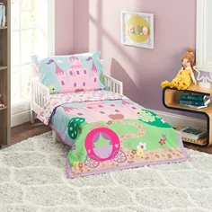 مجموعه ملافه های کودک نو پا EVERYDAY KIDS 4 Piece -Princess Storyland- شامل راحتی ، ورق تخت ، ورق نصب شده و بالش قابل برگشت
