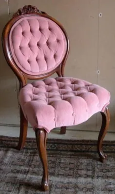WICTORIAN ROSE صندلی اتاق خواب صندلی پارچه ای LADY'S حک شده |  # 15809828