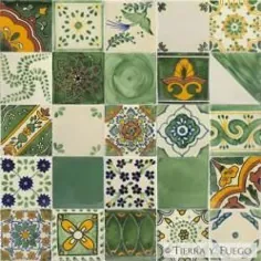 مجموعه کاشی های مکزیکی: الگوهای مخلوط ، رنگ های جامد و طرح های خاص
