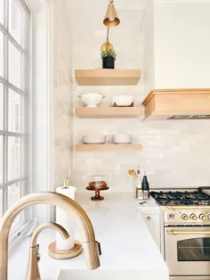 آشپزخانه سفید و چوبی آشکارسازی آشپزخانه - برنامه های Pinteresting