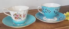 فنجان چای آبی گل وحشی چای پسرانه آبی چای آبی انگلیسی |  اتسی