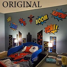 Spiderman Wall Decal Comics Themed Room Sticker Superhero Vinyl Mural کودکان و نوجوانان اتاق خواب عکس برگردان نوجوان Nu