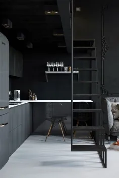 ... هنر سیاه |  طرح مینی انبار آشپزخانه