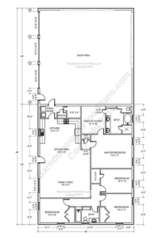 نقشه های طبقه خانه انبار 40X60 با فروشگاه
