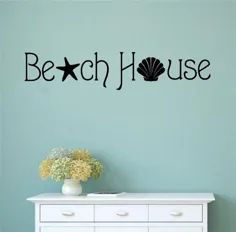 برچسب تابلو برگردان وینیل دیواری خانه ساحلی دکور خانه ساحلی |  اتسی