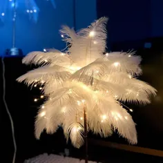 2021 DIY Creative Feather Table Lamp Warm White Light Tree Feather Lampshade دختر LED عروسی چراغ های تزئینی صورتی سفید تولد از Yiyu_hg ، 67.20 دلار |  DHgate.Com