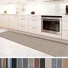 فرش دونده آشپزخانه مدرن در 12 الگو |  تشک های کف آشپزخانه ضد باکتری و ضد آب - پی وی سی |  برش کف بدون لغزش به اندازه