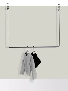 انعطاف پذیر Hänge-Garderobe |  Kleiderstange aus Metall |  Kleiderständer |  طراحی |  100 سانتی متر |  120 سانتی متر |  مات شوارتز |  توسط Hosenschnecke Interiors