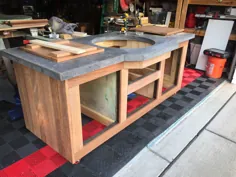 ساخت میز XL با روکش بتونی