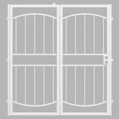 Gatehouse Security Patio Door 72 in x 81-in White Steel Surface Mount Door Security Lowes.com