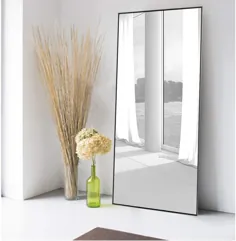 آینه تمام آینه تزئینی دیواری آینه ای کف پوش آینه آینه آرایش برای حمام / اتاق خواب / اتاق نشیمن / اتاق ناهار خوری / ورودی مشکی ، 47 "x 22" - Walmart.com