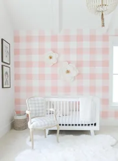 تخت سفید مهد کودک در دیوار لهجه بررسی بوفالو صورتی - انتقالی - نهالستان