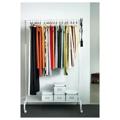قفسه لباس سفید RIGGA - محبوب و عملی - IKEA