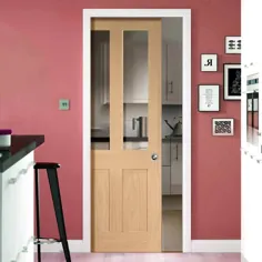 درب اختصاصی Malton Oak Shaker 2P & 2L Glazed Single Door Door