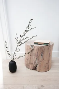 DIY چگونه می توان از تنه درخت یا از تنه یک میز پایین یا میز کناری درست کرد