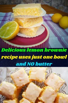 طرز تهیه خوشمزه لیمو براونی فقط از یک کاسه و بدون کره استفاده می کند