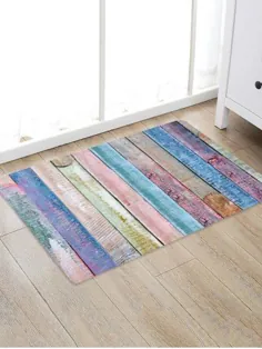 تخته چوبی رنگی فرش منطقه جذب آب با الگو