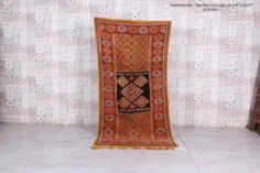 فرش آنتیک مراکشی 3.4 FT X 6.8 FT فرش بربر پرنعمت |  اتسی
