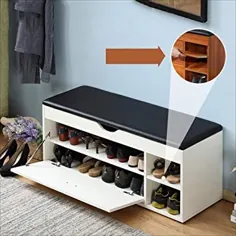 CTO ساده کفش رک صندلی تغییر کفش رک کفش کابینت کفش چند لایه کفپوش جامد چوب جامد پوشش جعبه ذخیره سازی برای استفاده در منزل