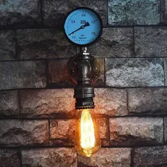 34.56US $ | بخار پانک Loft صنعتی زنگ آهن آب لامپ دیواری یکپارچهسازی با سیستمعامل دیوار Vintage E27 چراغ دیواری LED دیوار اتاق نشیمن | چراغ دیواری داخلی |  - AliExpress
