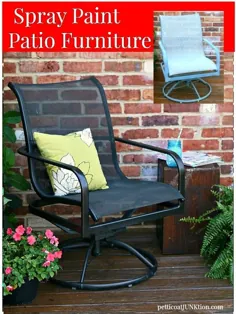 Spray Paint Mesh Metal Patio Outdoor Furniture - Petticoat Junktion