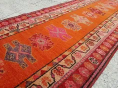 الگوی قفقازی بزرگ فرش فرش ایرانی دونده فرش دستباف |  اتسی