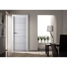Belldinni Palladio 4H 24X80 Bianco Noble 24-in x 80-in-White Flush Solid Core Prefinished Pine Wood Palas Wood Door Lowes.com