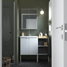 ENHET / TVÄLLEN مبلمان حمام ، مجموعه ای از 14 - شیر براق سفید / سفید گلیپن - IKEA