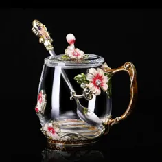 لیوان لیوان مینا قهوه فنجان لیوان لیوان چای لیوان فنجان لیوان برای نوشیدنی های گرم و سرد لیوان چای قاشق جام قاشق مناسب عروسی - نگامی