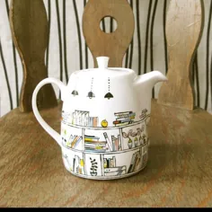 فنجان و بشقاب چای - سرامیک چینی نقاشی دستی - کتاب - الف - هولیک