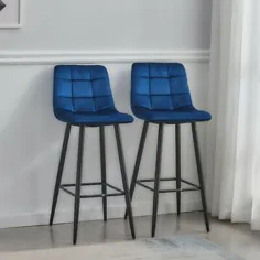 چهار عدد صندلی نوار صندلی مخملی / پارچه صندلی صبحانه صندلی آشپزخانه خاکستری CLIPOP |  eBay